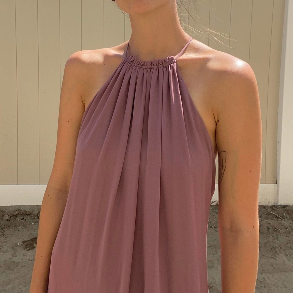 Dusted rose halter gown